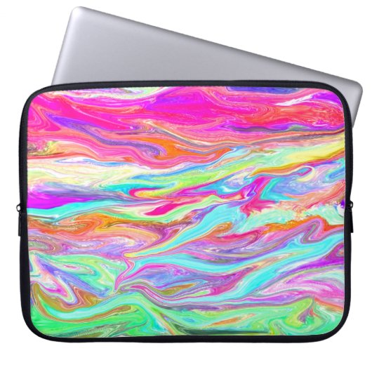 Liquid Color Neon Laptop Sleeve (Vorderseite)