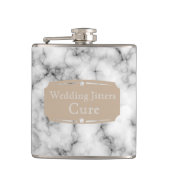 Liquid Courage Wedding Jitters heilen Marmormuster Flachmann (Vorderseite)