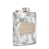 Liquid Courage Wedding Jitters heilen Marmormuster Flachmann (Rechts)