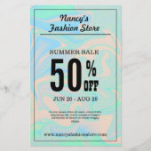 Liquid faux holographic iridescent texture flyer (Vorne)