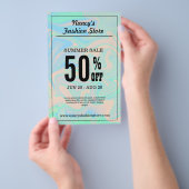 Liquid faux holographic iridescent texture flyer (Handgriff)