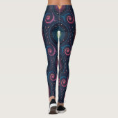 Liquid Galaxy Illusion | Seamless Surreal Gradient Leggings (Rückseite)