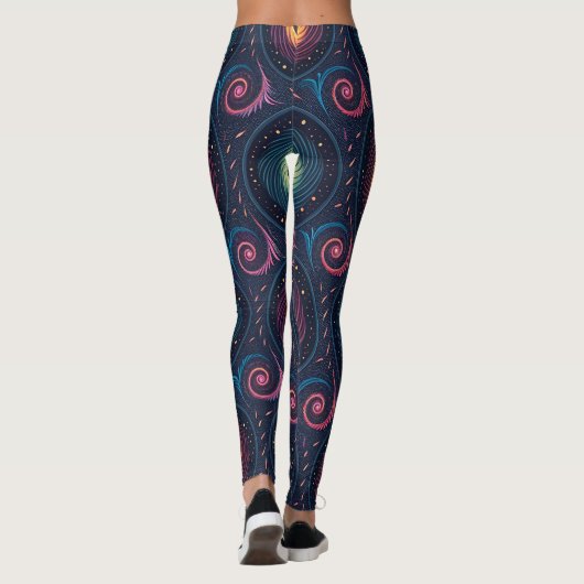 Liquid Galaxy Illusion | Seamless Surreal Gradient Leggings (Rückseite)