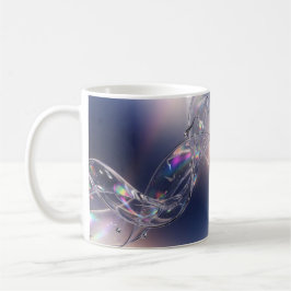 Liquid Glass Ripple Droplet - Iridescent 3D Abstra Kaffeetasse