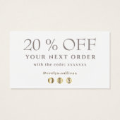 Liquid Glitzer dank Discount Card (Rückseite)