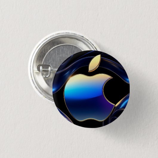 🍎 Liquid Gold Apfel Glam Statement ✨ Button (Vorne & Hinten)