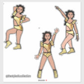 Liquid Gold Dancer #2 Aufkleber (Blatt)