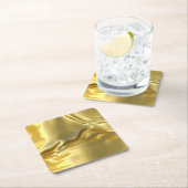 Liquid Gold Digital Print Rechteckiger Pappuntersetzer (Vor Ort)