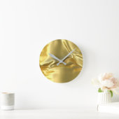 Liquid Gold Digital Print Runde Wanduhr (Zuhause)