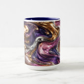 Liquid Gold Marmor Morgenkaffeetasse Ästhetik Tasse (Zentrum)