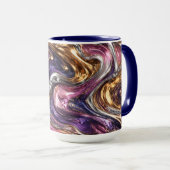 Liquid Gold Marmor Morgenkaffeetasse Ästhetik Tasse (VorderseiteRechts)