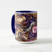 Liquid Gold Marmor Morgenkaffeetasse Ästhetik Tasse (Vorderseite Links)