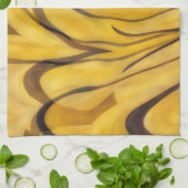 Liquid Gold with Mocha Accents Artsy Towel Geschirrtuch (Gefaltet)