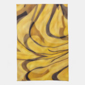 Liquid Gold with Mocha Accents Artsy Towel Geschirrtuch (Vertikal)
