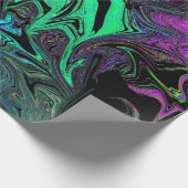 Liquid Graffiti Green Geschenkpapier (Ecke)