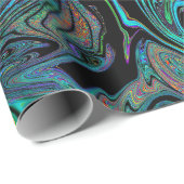 Liquid Graffiti Green Geschenkpapier (Rolleneckpunkt)