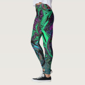 Liquid Graffiti Green Leggings (Links)