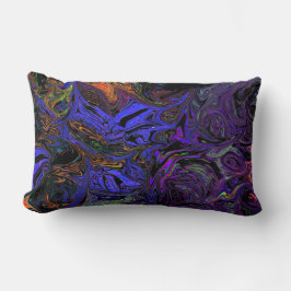 Liquid Graffiti Lila Lendenkissen