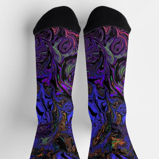 Liquid Graffiti Lila Socken (Oben)