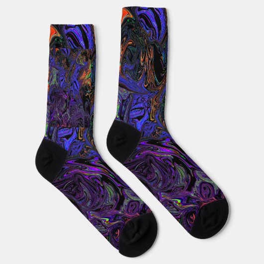 Liquid Graffiti Lila Socken (Rechts)