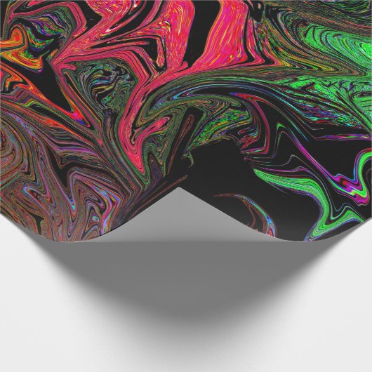 Liquid Graffiti Red Geschenkpapier (Ecke)