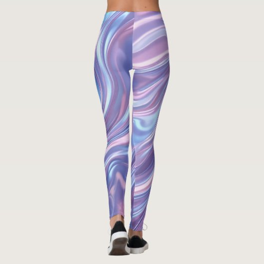 Liquid Holographic Flow – Seamless Abstract  Leggings (Rückseite)