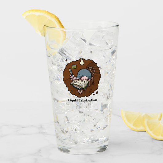 Liquid Inspiration Mole Writer in Burrow Cartoon Glas (Vorderseite Ice)