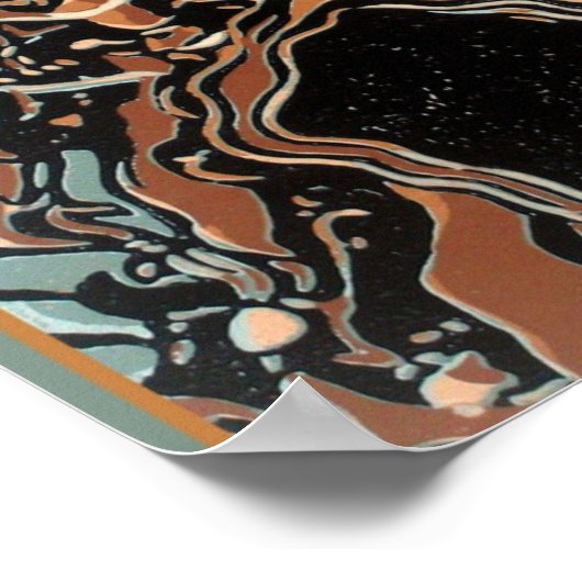 Liquid Jazz Saxophone Poster (Ecke)