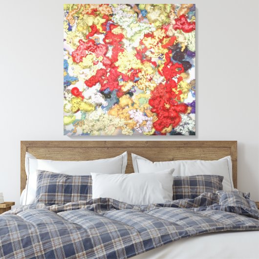 Liquid Kinetic Art Stretched Canvas Print Leinwanddruck (Insitu (Schlafzimmer))
