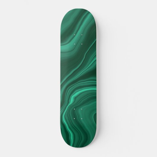 Liquid Malachite Dream #1 #gem #decor #art Skateboard (Vorderseite)