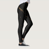Liquid Marble Luxe Leggings – Schwarze & Goldene L (Rechts)