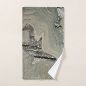 Liquid Marble Wave Glitter Glam 1 Badhandtuch Set (Handtuch)