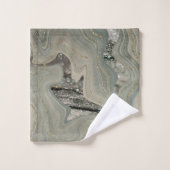 Liquid Marble Wave Glitter Glam 1 Badhandtuch Set (Waschlappen)