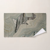 Liquid Marble Wave Glitter Glam 1 Badhandtuch Set (Handtuch)