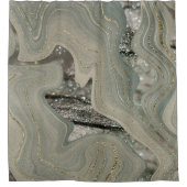 Liquid Marble Wave Glitter Glam 1 Duschvorhang (Vorderseite)