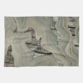 Liquid Marble Wave Glitter Glam 1 Geschirrtuch (Horizontal)
