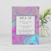 Liquid Marble Wedding Einladung (Stehend Vorderseite)