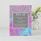 Liquid Marble Wedding Einladung (Stehend Vorderseite)