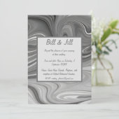 Liquid Marble Wedding Einladung (Stehend Vorderseite)
