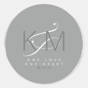 Liquid Marble Wedding Neutrals V2 ID888 Runder Aufkleber