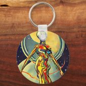 Liquid Metal Alien Abstrakte Origne Art Schlüsselanhänger (Vorderseite)