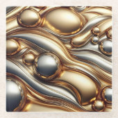 liquid metal look glasuntersetzer (Vorderseite)