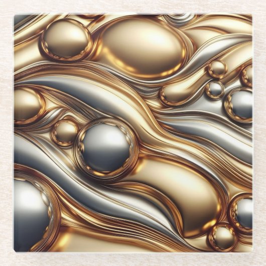 liquid metal look glasuntersetzer (Vorderseite)