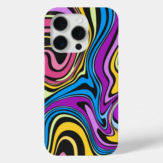 Liquid Paint Marbling Effect iPhone Case (Rückseite)