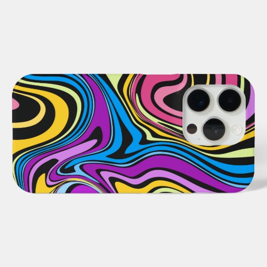 Liquid Paint Marbling Effect iPhone Case (Rückseite (Horizontal))