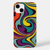 Liquid Paint Marbling Effect iPhone Case (Rückseite)