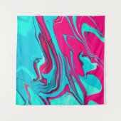 Liquid paper marbling paint background. Fluid pain Wandteppich (Vorderseite (Horizontal))