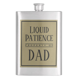 Liquid Patience Personalisierte Gold-Monogramm-F Flachmann