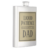 Liquid Patience | Personalisierte Gold-Monogramm-F Flachmann (Rechts)