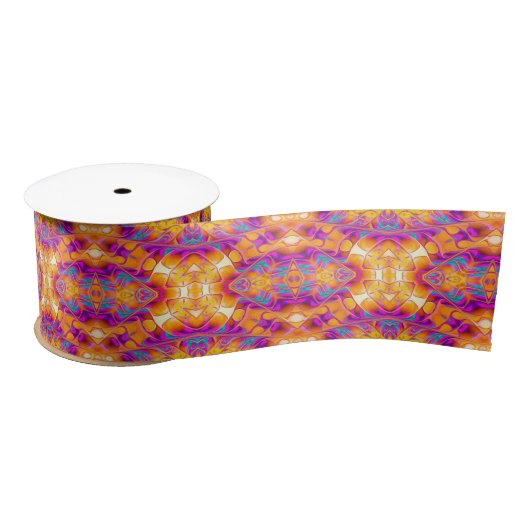 Liquid Peace Goddess | Orange Pink Ribbon Satinband (Spule)